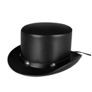 Women Retro Faux Leather Dome Neutral Magic Hat Punk Gentleman Party Hat - AwwwCos
