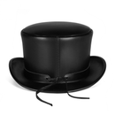 Women Retro Faux Leather Dome Neutral Magic Hat Punk Gentleman Party Hat - AwwwCos