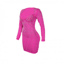 Women Rhinestone Shinning Evening Cocktail Club Mini Party Dress