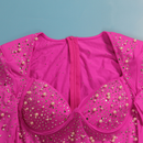 Women Rhinestone Shinning Evening Cocktail Club Mini Party Dress