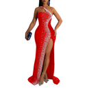 Women Rhinestone and Sequin Sexy Club Night Outfit Formal Dress - AwwwCos