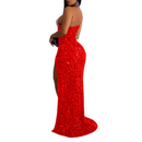 Women Rhinestone and Sequin Sexy Club Night Outfit Formal Dress - AwwwCos