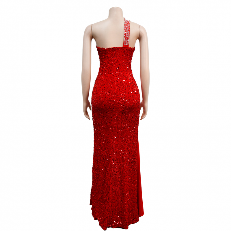 Women Rhinestone and Sequin Sexy Club Night Outfit Formal Dress - AwwwCos