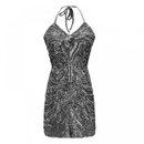 Women Sequin Gown Glitter Sparkly Backless Bodycon Mini Dress - AwwwCos