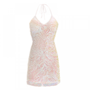 Women Sequin Gown Glitter Sparkly Backless Bodycon Mini Dress - AwwwCos