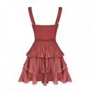 Women Sexy Backless A line Riffles Dress One-piece Beach Swimsuit - AwwwCos