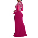 Women Sexy Rhinestone Bodycon Party New Years Turtleneck Club Nigth Gown - AwwwCos