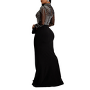 Women Sexy Rhinestone Bodycon Party New Years Turtleneck Club Nigth Gown - AwwwCos