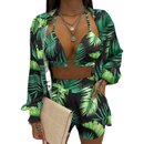 Women Sexy Three-piece Spring Beach Swimsuit Fashion Shorts Suit - AwwwCos