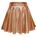 Women Shiny Metallic Skirt Rave Party Dance Holographic Clubwear Skorts