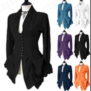 Women Spring Solid Color Elegant V-Neck Single Breasted Long Sleeve Top - AwwwCos