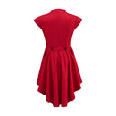 Women Steampunk Cosplay Jackets Tailcoat Cap Sleeve Coat Deep V Neck Tops - AwwwCos