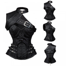 Women Steampunk Gothic Heavy Strong Steel Zipper Boned Corset - AwwwCos