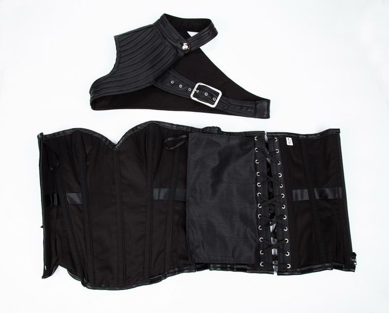 Women Steampunk Gothic Heavy Strong Steel Zipper Boned Corset
