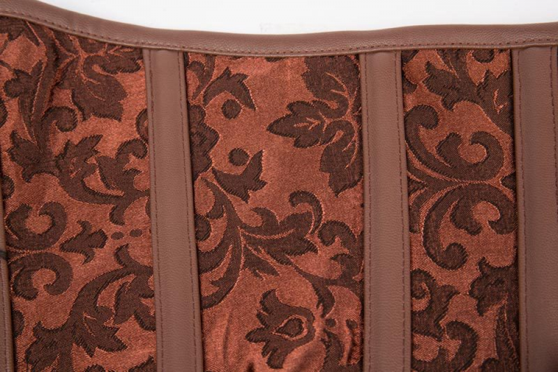 Women Steampunk Gothic Jacquard Corset Sweetheart Bustier