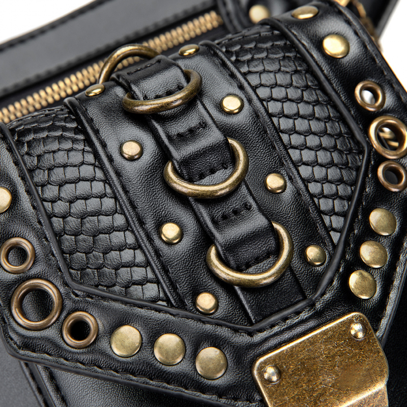Women Steampunk Vintage Motorcar Shoulder Crossbody Bag Chain Waist Bag - AwwwCos