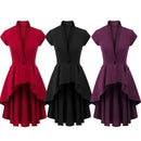 Women Steampunk jackets Tailcoat Pirate Coat Deep V Neck Victorian Tops - AwwwCos