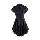 Women Steampunk jackets Tailcoat Pirate Coat Deep V Neck Victorian Tops - AwwwCos