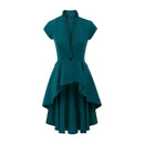 Women Steampunk jackets Tailcoat Pirate Coat Deep V Neck Victorian Tops - AwwwCos