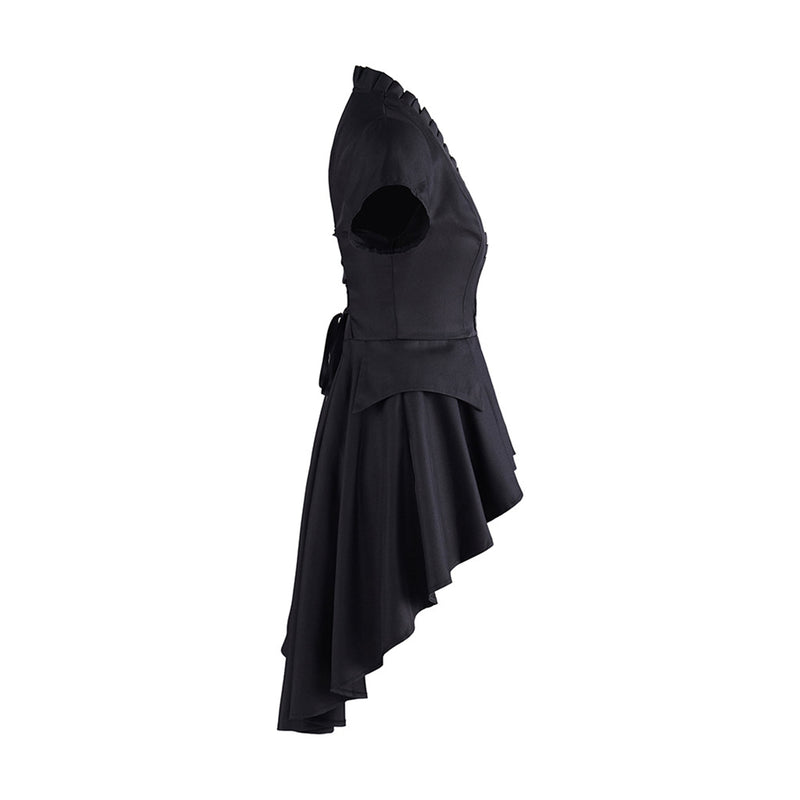Women Steampunk jackets Tailcoat Pirate Coat Deep V Neck Victorian Tops - AwwwCos