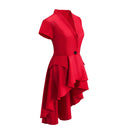 Women Steampunk jackets Tailcoat Pirate Coat Deep V Neck Victorian Tops - AwwwCos