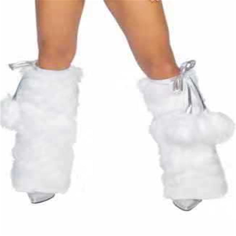 Women Thermal Furry Leg Covers Stylish Winter Warmers Fuzzy Plush Legging
