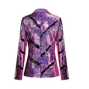 Women Two-Tone Turnover Sequin Luxury Jacket Nightclub Coat - AwwwCos