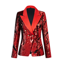 Women Two-Tone Turnover Sequin Luxury Jacket Nightclub Coat - AwwwCos