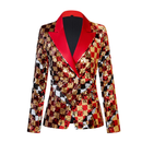 Women Two-Tone Turnover Sequin Luxury Jacket Nightclub Coat - AwwwCos