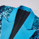 Women Two-Tone Turnover Sequin Luxury Jacket Nightclub Coat - AwwwCos