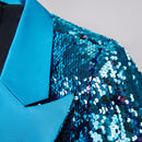 Women Two-Tone Turnover Sequin Luxury Jacket Nightclub Coat - AwwwCos