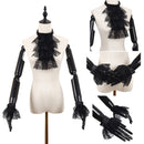 Women Victorian Cosplay Accessory Wrist Cuffs for Wedding Party Fake Ruffles Collar - AwwwCos