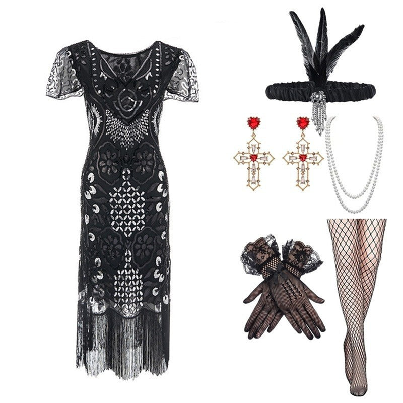 Women Victorian Dress Gothic High Waist Solid Color Tassel Skirt - AwwwCos
