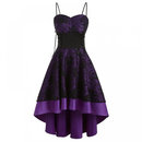 Women Victorian Elegant Spaghetti Strap High Low Corset Lace Dress - AwwwCos