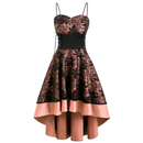 Women Victorian Elegant Spaghetti Strap High Low Corset Lace Dress - AwwwCos