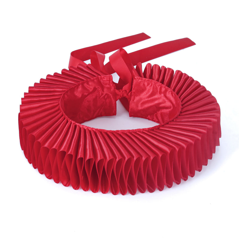 Women Victorian Elizabethan Clown Cosplay Accessory Wrist Cuffs Fake Ruffles Collar - AwwwCos