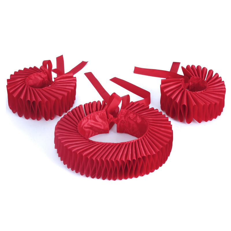 Women Victorian Elizabethan Clown Cosplay Accessory Wrist Cuffs Fake Ruffles Collar - AwwwCos