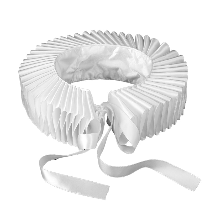 Women Victorian Elizabethan Clown Cosplay Accessory Wrist Cuffs Fake Ruffles Collar - AwwwCos