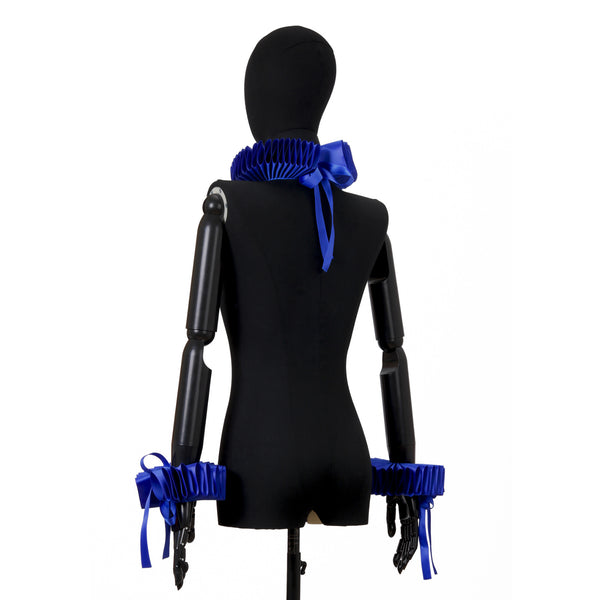 Women Victorian Elizabethan Clown Cosplay Accessory Wrist Cuffs Fake Ruffles Collar - AwwwCos