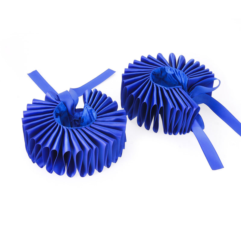 Women Victorian Elizabethan Clown Cosplay Accessory Wrist Cuffs Fake Ruffles Collar - AwwwCos