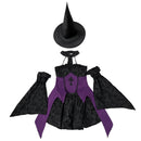 Women Witch Cosplay Costume Purple Sleeveless Corset Mini Dress Hat - AwwwCos