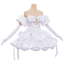Women Alien Stage Zomst Sua Cosplay Costume White Strapless Dress Accessories
