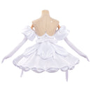 Women Alien Stage Zomst Sua Cosplay Costume White Strapless Dress Accessories