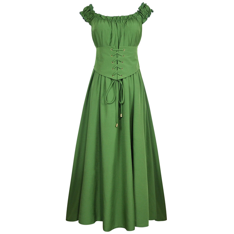 Women Darkness Corset Summer Renaissance Dress with Pocket - AwwwCos
