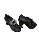 Women Loafers Mid Heel Shoes with Metal Buckle Embellishments - AwwwCos