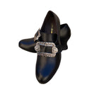 Women Loafers Mid Heel Shoes with Metal Buckle Embellishments - AwwwCos