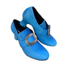 Women Loafers Mid Heel Shoes with Metal Buckle Embellishments - AwwwCos