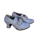 Women Loafers Mid Heel Shoes with Metal Buckle Embellishments - AwwwCos