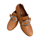 Women Loafers Mid Heel Shoes with Metal Buckle Embellishments - AwwwCos