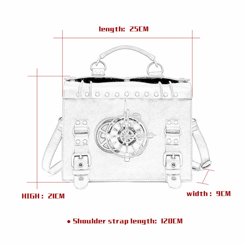 Women Punk Industrial Retro Style Single Shoulder Crossbody Bag - AwwwCos